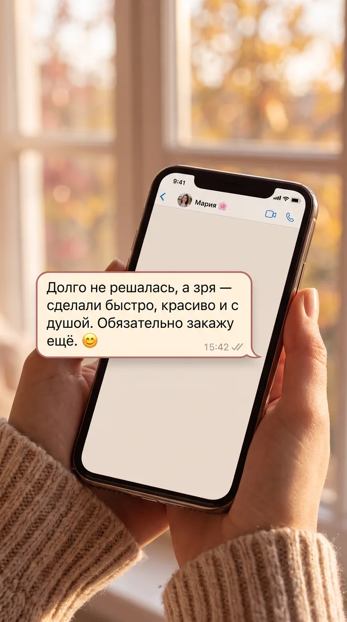 Скриншот переписки с клиентом о готовой песне